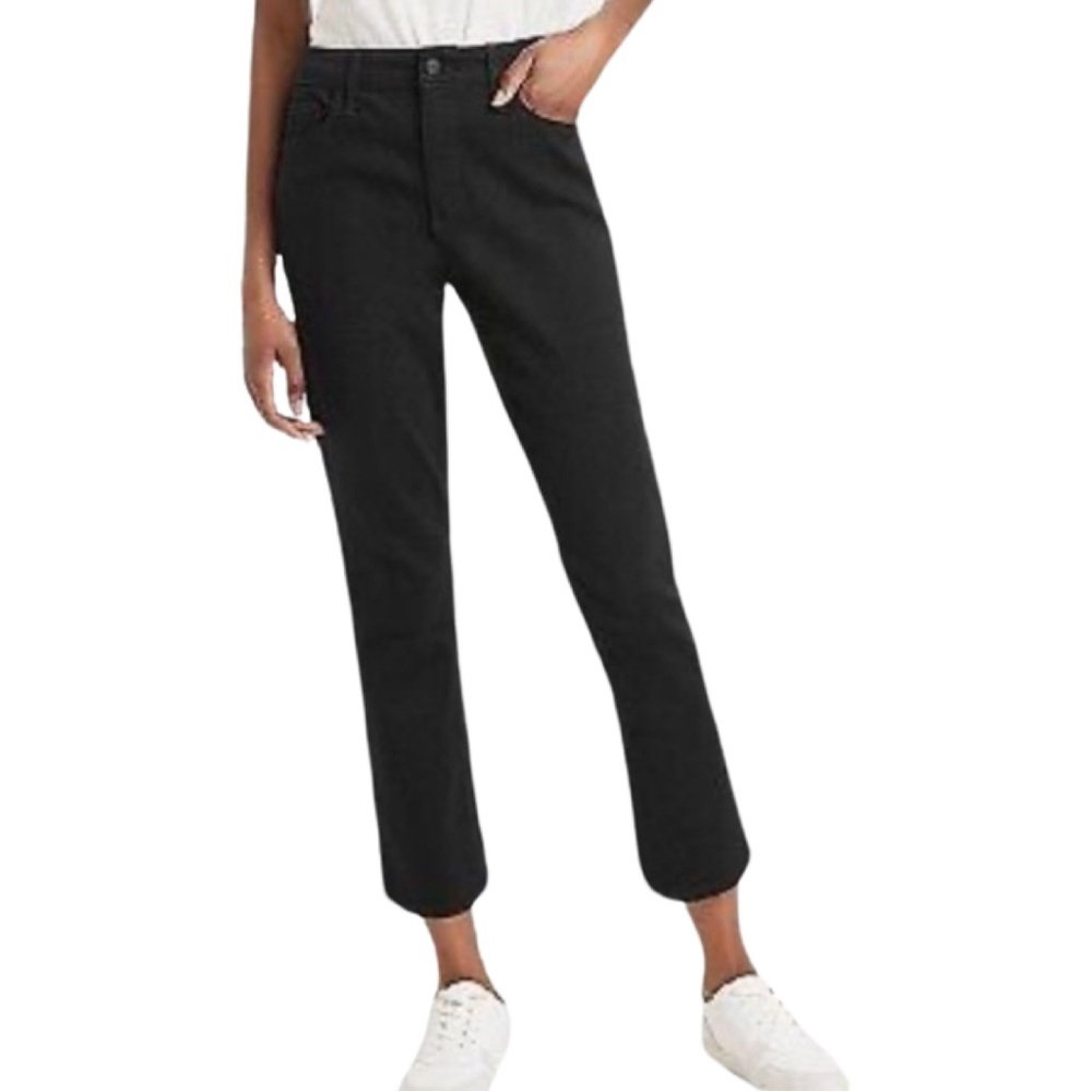 High rise slim straight black jeans by Universal Thread.